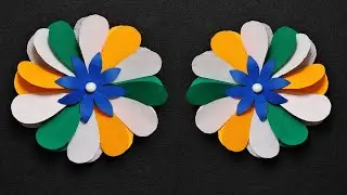 New! Easy Republic Day Paper Wall Hanging - Tricolor decoration ideas 26th January special crafts