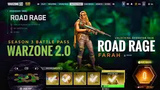 Unlocking ROAD RAGE Farah Operator Skin in Warzone 2.0 Season 3 Battle Pass #shorts