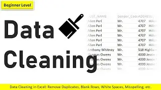 Data Cleaning in Excel Tutorial (Hindi) | Remove Duplicates, Errors, Empty Rows & More