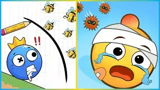 Rainbow Monster Draw to Smash VS Save the Balls Hide Ball - All Levels SpeedRun Gameplay ep 1