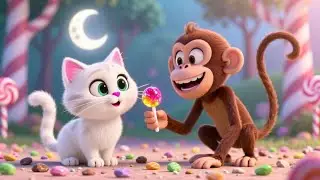 Cookie Cat and the Jellybean Jungle | Fun Candy Adventure Rhyme for Kids | Nursery Rhymes & Songs