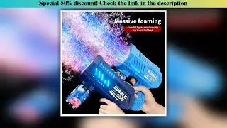 Best Fully Automatic Bubble Gun Rocket Bubbles Machine Automatic Blower with Bubble Liquid Toy for K