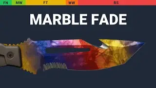 Survival Knife Marble Fade - Skin Float And Wear Preview