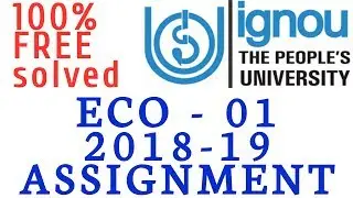 ECO 01 SOLVED ASSIGNMENT 2018-19 DOWNLOAD FREE By TIPS GURU