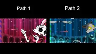 Anastasia and Koteev by MCAASJ: 2 Paths Side-by-Side Comparison | Geometry Dash