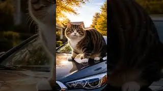 Cat Dancing on Top of a Car #DancingCat#FunnyCat#CarVibes#AnimalComedy#ViralReels