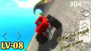 Monster Truck Stunt Car Game Level 8 | Truck Stunt | Monster Car Driving Game | Rk Sigma Gaming
