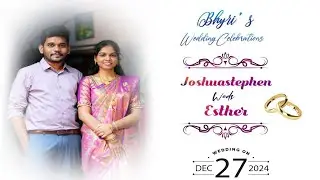🔴 BHYRI&lsquo;S WEDDING RECEPTION || JOSHUA STEPHEN with ESTHER || 28th DEC 2024 #wesleymediaofficial