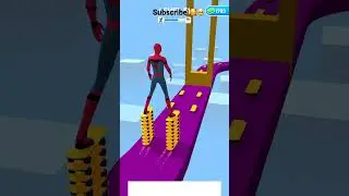 Spiderman skater stacker Gameplay Walkthrough - All levels - Android,ios mobile - new update #shorts
