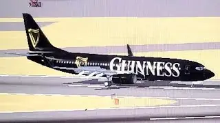 Boeing 737-800 NG Guinness Landing KTEB Teterboro Airport Teterboro NJ Fsx