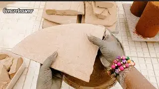 ASMR pure mud sand crumbling in clay pot #asmr #sandmentcrushing #puremud 