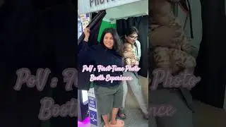 First-Time Photo Booth Experience #couple #telugu #canada #shorts