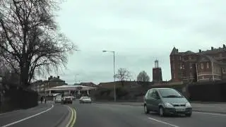 Driving On Hylton Road, North Parade, Croft Road & Castle Street, Worcester, UK 13th April 2013