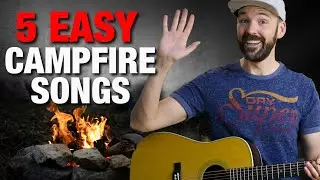 Play 5 popular campfire songs on guitar - easy & for beginners
