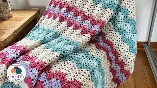 Fast Crochet Spring In the Valley Wave Blanket Pattern