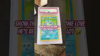 My childhood base set Blastoise vintage Pok&eacute;mon card is back from PSA! Show him some love!