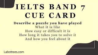 Describe a puzzle you have played | IELTS Speaking Cue Card |