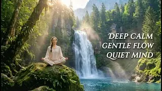 Minimal Vibraphone Meditation Music with Waterfall Background Visuals for Quiet Space