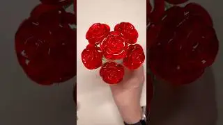 3D Crystal Puzzle Red Rose #3dcrystalpuzzle #puzzle #roses #build