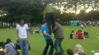Guy falls on Unity Day Leeds 2010