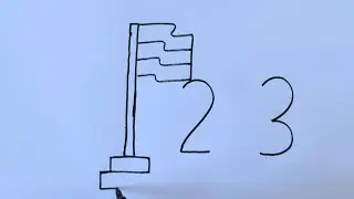 Republic Day From 123 Number | Republic Day Drawing Step By Step