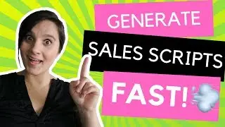 The Best Sales Script Generator [GENERATES SALES COPY FAST]