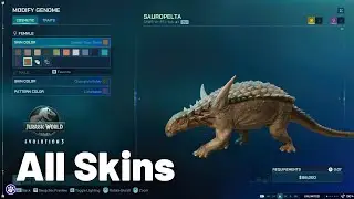 ALL Sauropelta Skins! | Jurassic World Evolution 3 | No Commentary