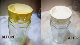 how to remove grease from oil bottle with only one liquide