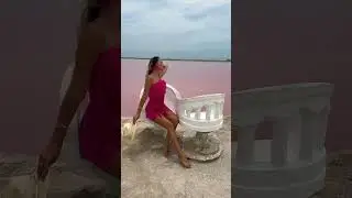 Когда ты - главная 🦩 на розовых озерах 😅💃🏼 #mx #pinklake #розовыеощера #yucat&aacute;n #photography