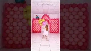 BALLOON CASTLE 🏰 Balloon decoration ideas 🤩 birthday decoration ideas at home #cartoon  #balloon