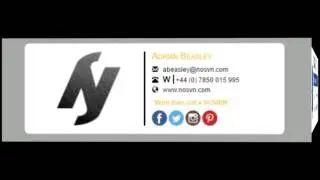 Custom HTML email signature design example