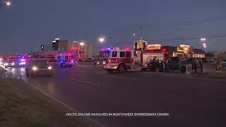 OKCFD Engine Involved In Northwest Expressway Crash