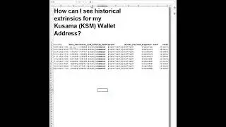 Get Subscan data in Excel and Google Sheets - Extrinsics Kusama KSM