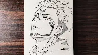 How to draw sukuna step by step | easy to draw sukuna for beginner | jujutsu kaisen drawing tutorial