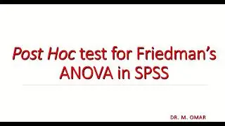 Апостериорный тест для дисперсионного анализа Фридмана в учебнике SPSS