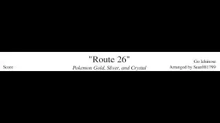 Pokemon Gold/Silver/Crystal - Route 26 - Percussion Ensemble Arrangement