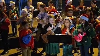  kids ukulele  at Monte Vista Elementary School, December 10, 2025.