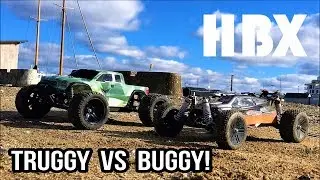 HBX ROCKET Buggy Brushless & HBX RANGER Truggy Brushed - Buggy vs Truggy and Comparison!