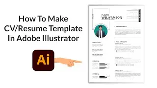 How to Create a Creative CV/Resume Template Design in Adobe Illustrator Tutorial #adobeillustrator