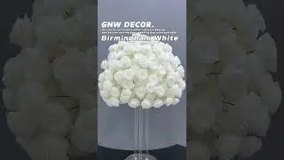 Elegant Wedding Table Decor with White Roses #centerpiece #flowerarch
