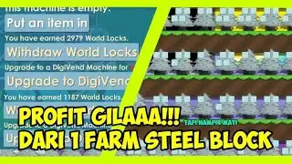 INSANE PROFITS FROM 1 FARM STEEL BLOCK | GROWTOPIA INDONESIA