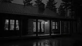 Thunder and Heavy Rainfall Surrounding a Dark Cabin Creating a Deeply Relaxing Sleep Atmosphere