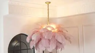 Ostrich Feather Chandelier