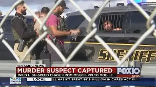 Murder suspect captured after high speed chase crosses state lines