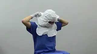 How to wear a KIMTECH PURE A5 Sterile Integrated Hood & Mask