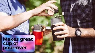 Cafflano Klassic : All-in-1, Drip Kettle+Grinder | Coffee Maker for Camping & Travel