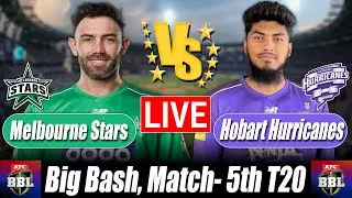 BBL Score 2025 | Hobart Hurricanes vs Melbourne Stars 5th T20 Commentary & Cricket Analysis