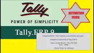Tally ERP 9 Activation Trick
