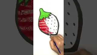 How to draw Strawberry #drawing #easy #art #tutorial #stepbystepdrawing #coloring #painting  #kids