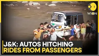 J&K: Locals Carry Auto Rickshaw On Shoulders After Key Bridge Gets Washed Away In Udhampur | WION